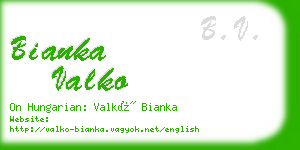 bianka valko business card